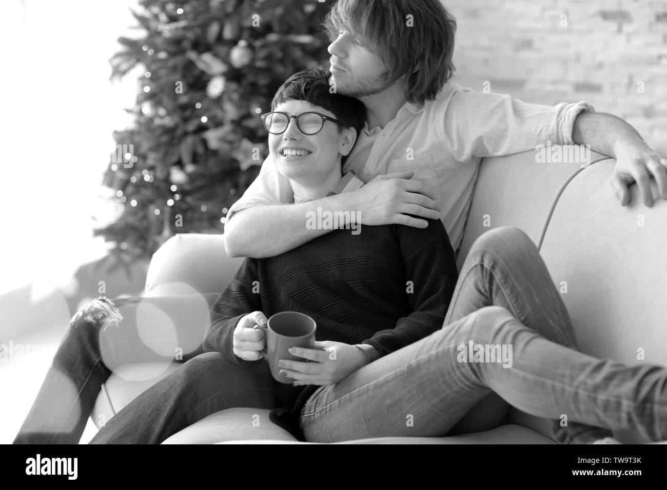 Cute couple Black and White Stock Photos & Images - Alamy