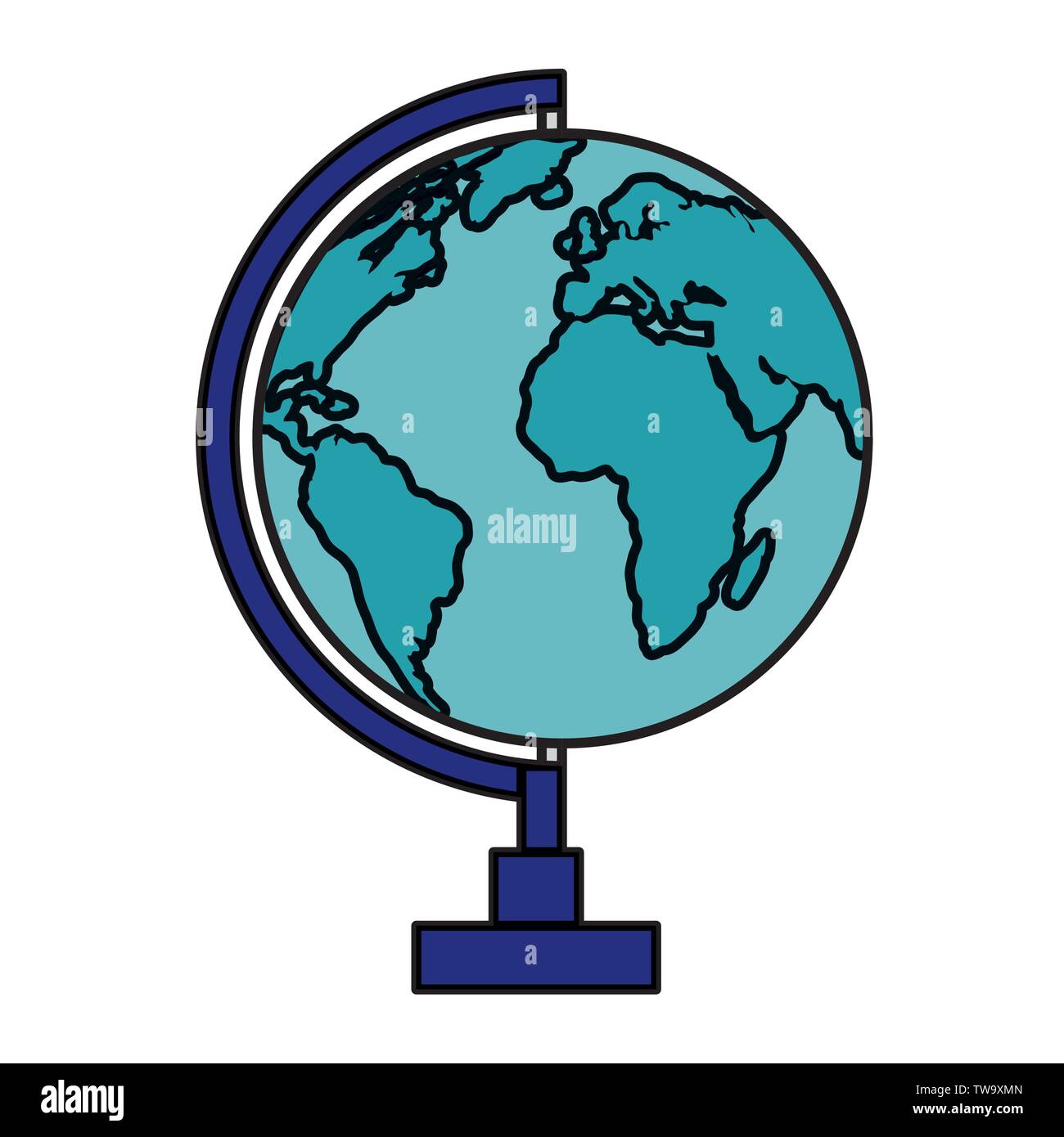 world map earth isolated icon Stock Vector Image & Art - Alamy