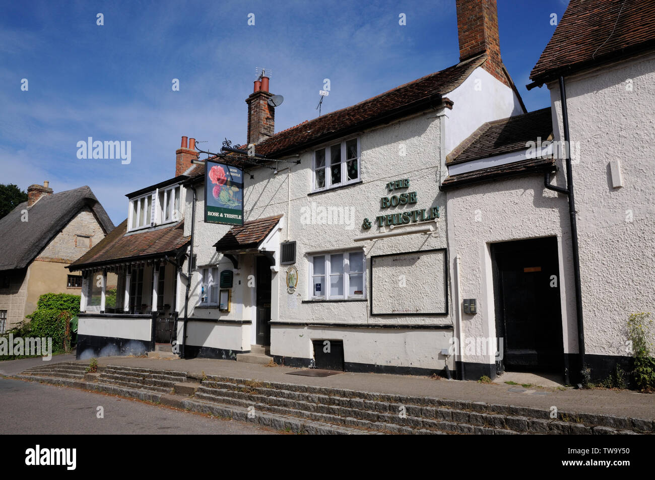 The Rose and Thistle, Haddenham, Buckinghamshire Stock Photo Alamy