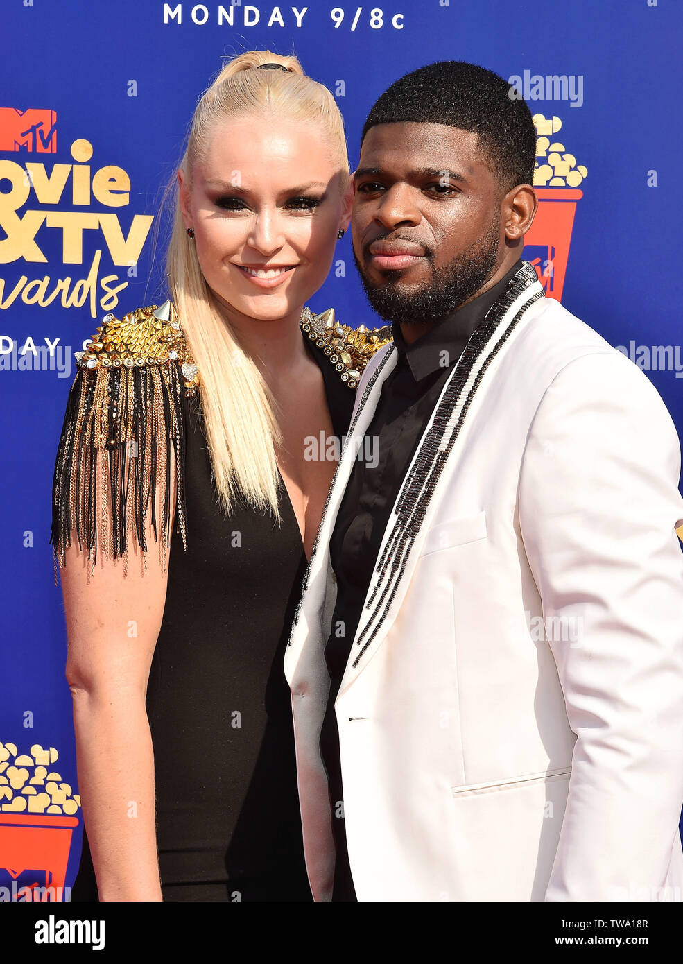 SANTA MONICA, CA - JUNE 15: Lindsey Vonn, P. K. Subban attends the 2019