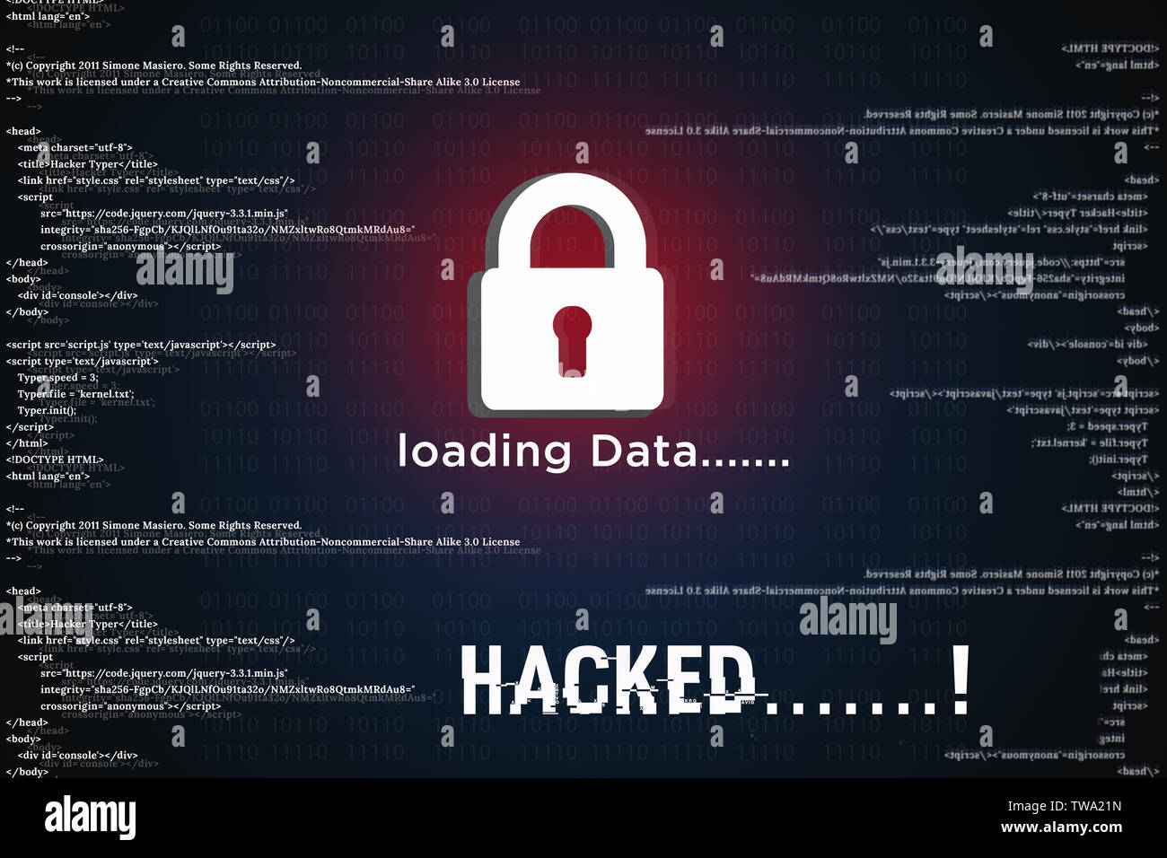 Hacking, internet cyber security background, hacking concept, Stock Photo