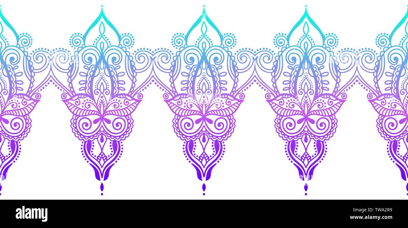 indian seamless paisley pattern, henna mehndi design Stock Vector Image ...