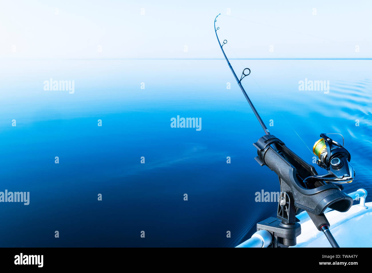 Fishing rod in rod holder hi-res stock photography and images - Alamy