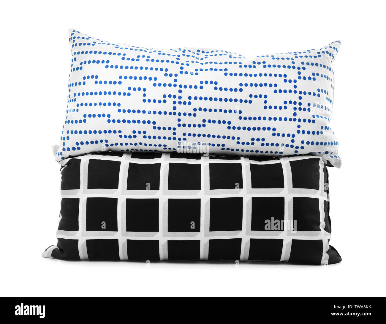 Soft Decorative Pillows On White Background Stock Photo 256537895