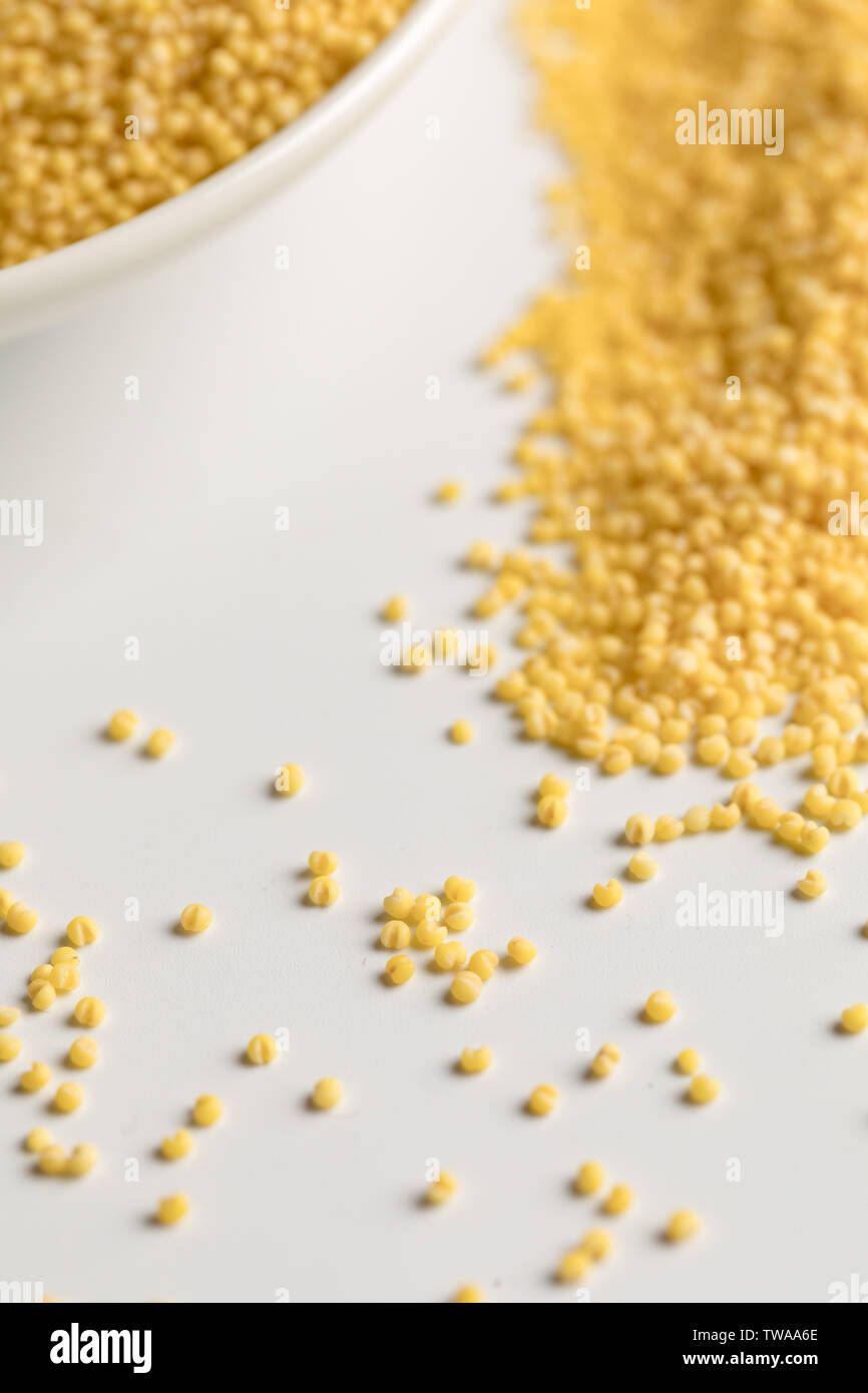Yellow Rice Round Shape Little yellow rice Stock Photo - Alamy