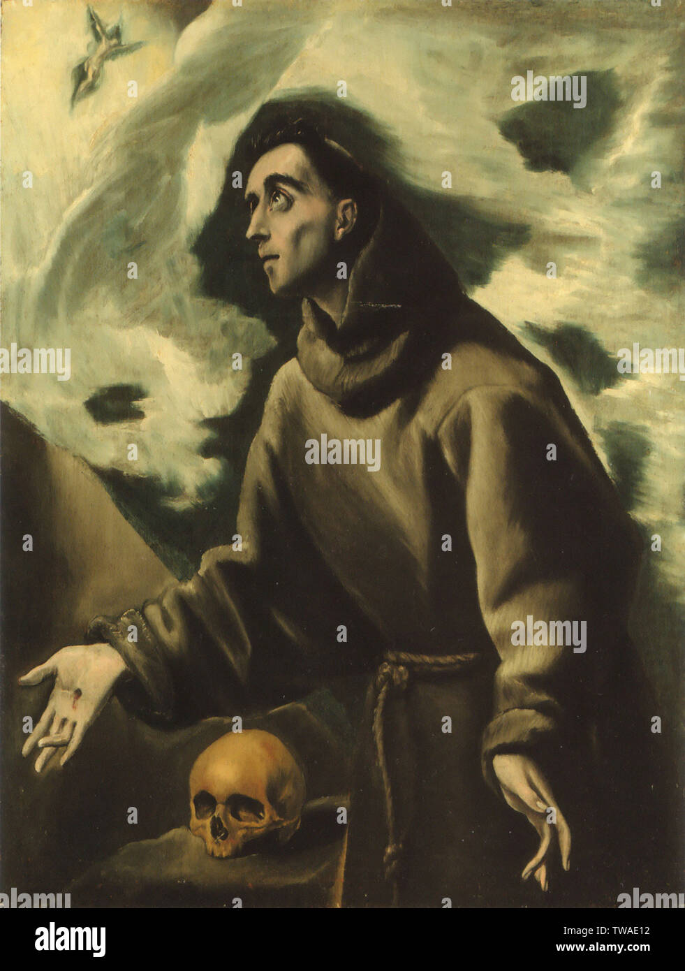 Doménikos Theotokópoulos a.k.a El Greco - Saint Francis Receiving Stigmata 15 Stock Photo