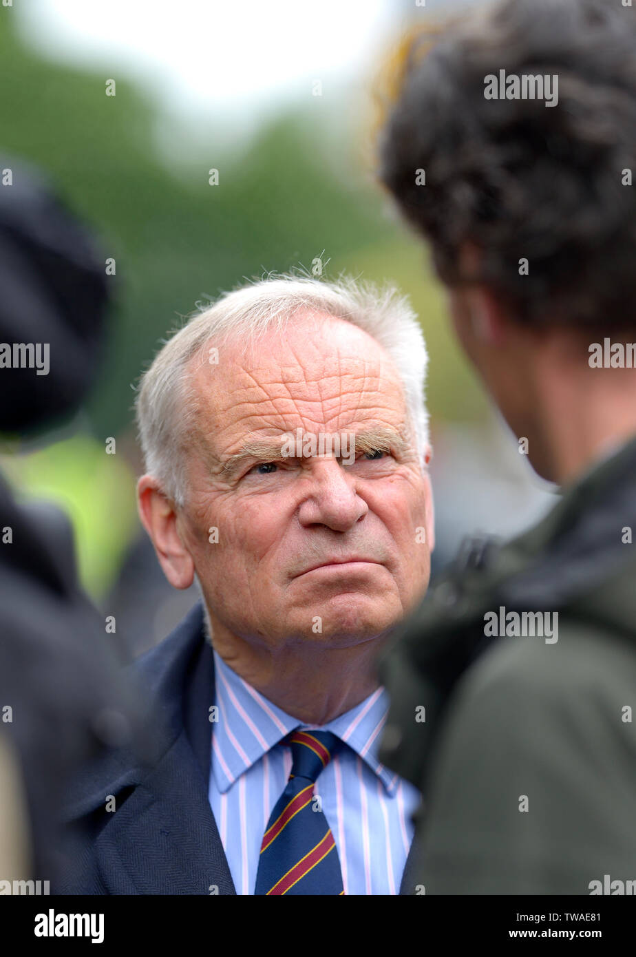 Jeffrey Archer / Lord Archer of WestonsuperMare, being interviewed
