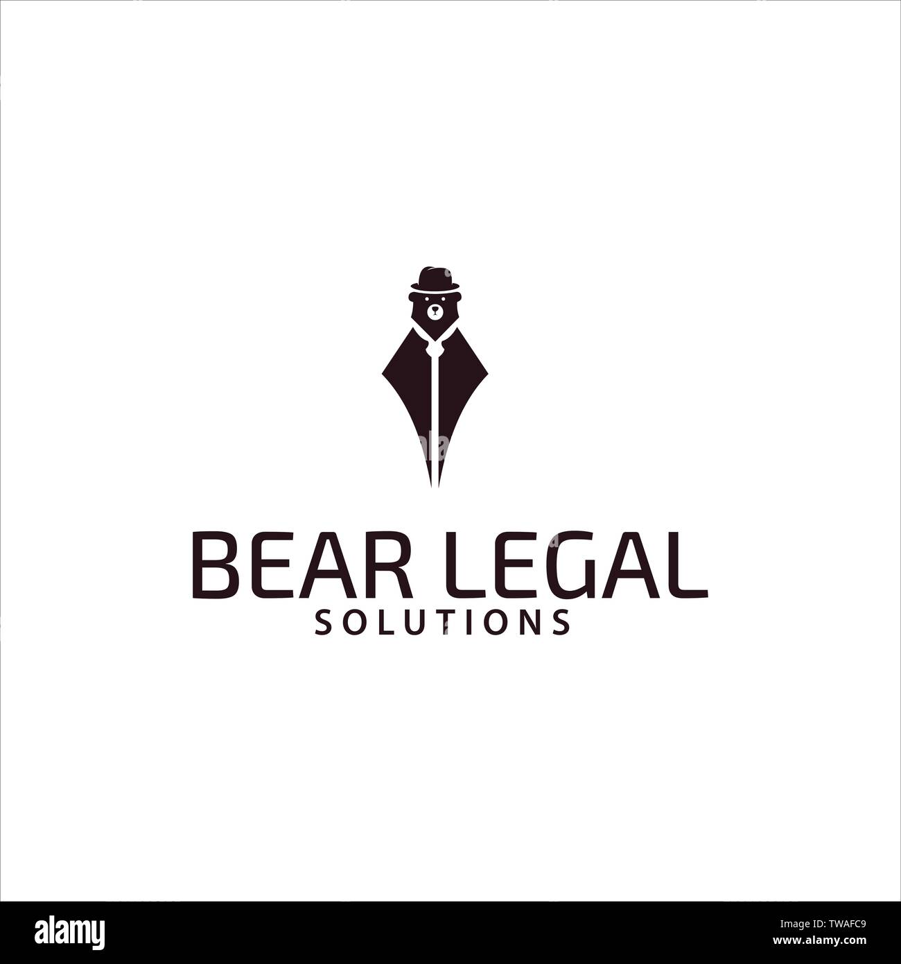 Great and Awesome Bear logo mascot Stock Vector