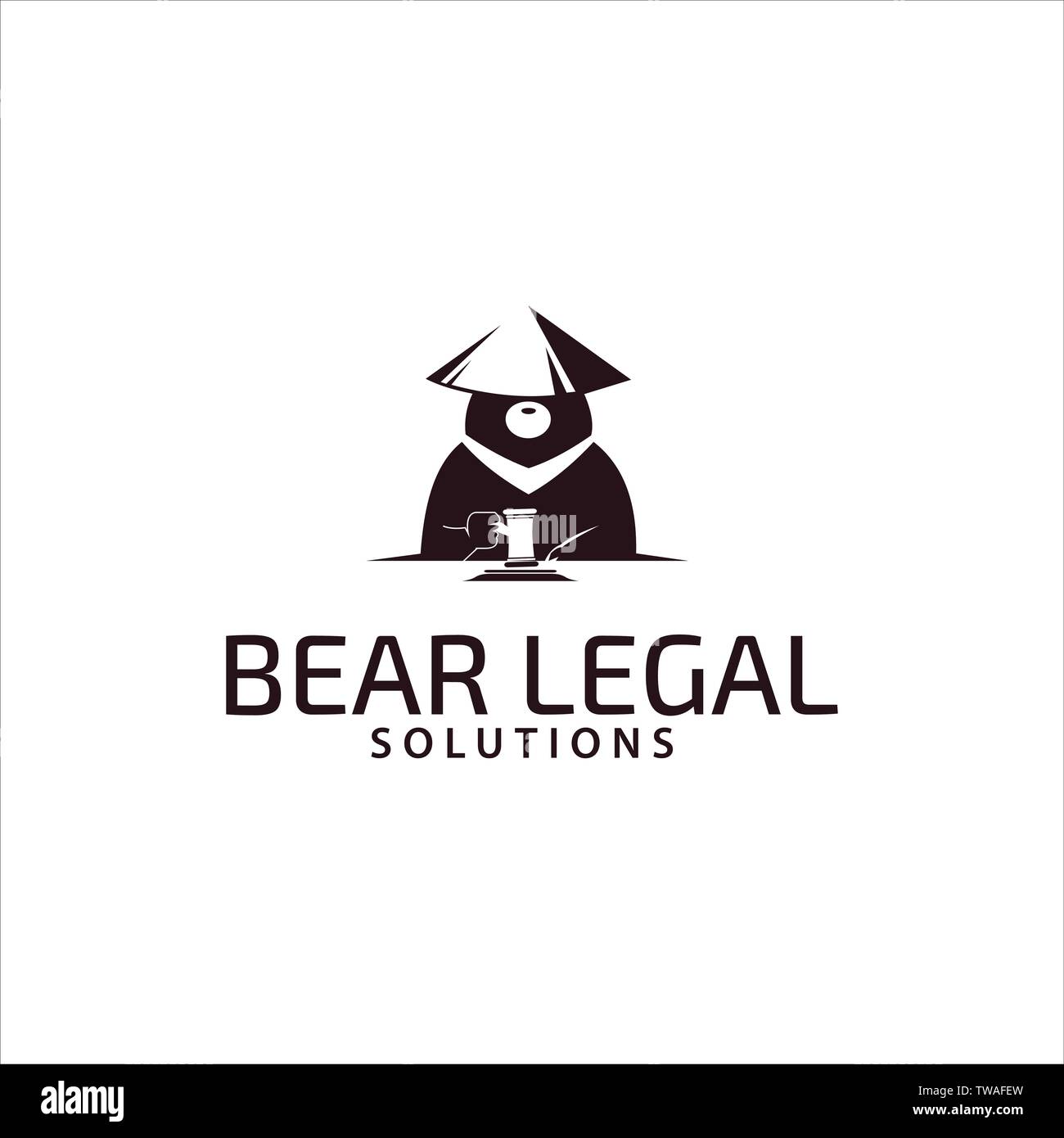 Great and Awesome Bear logo mascot Stock Vector