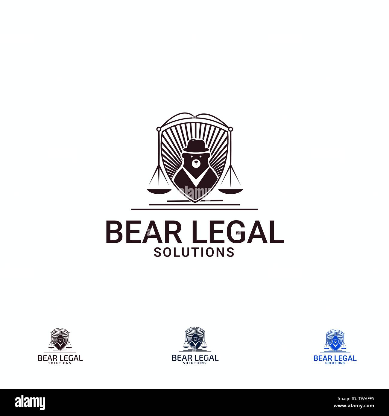 Great and Awesome Bear logo mascot Stock Vector