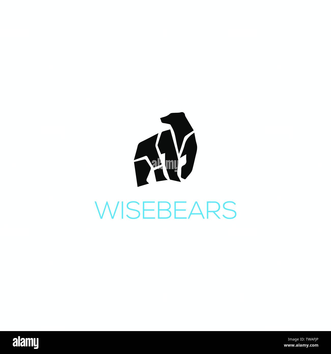 Great and Awesome Bear logo mascot Stock Vector