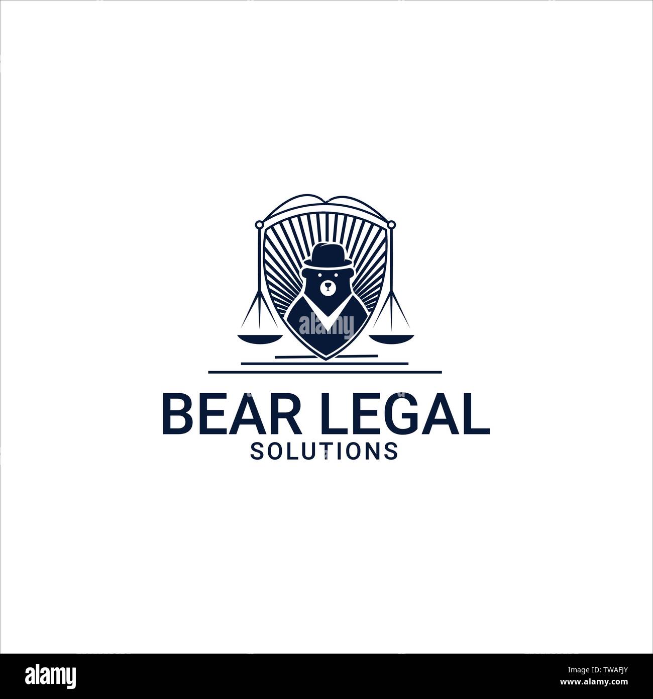 Great and Awesome Bear logo mascot Stock Vector