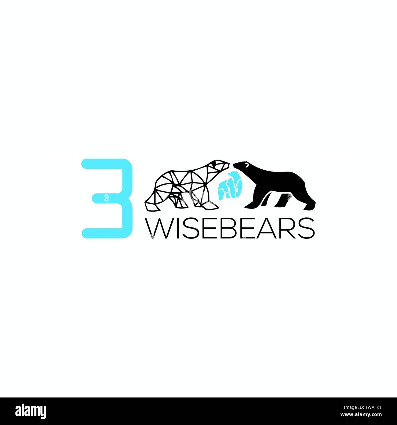 Great and Awesome Bear logo mascot Stock Vector