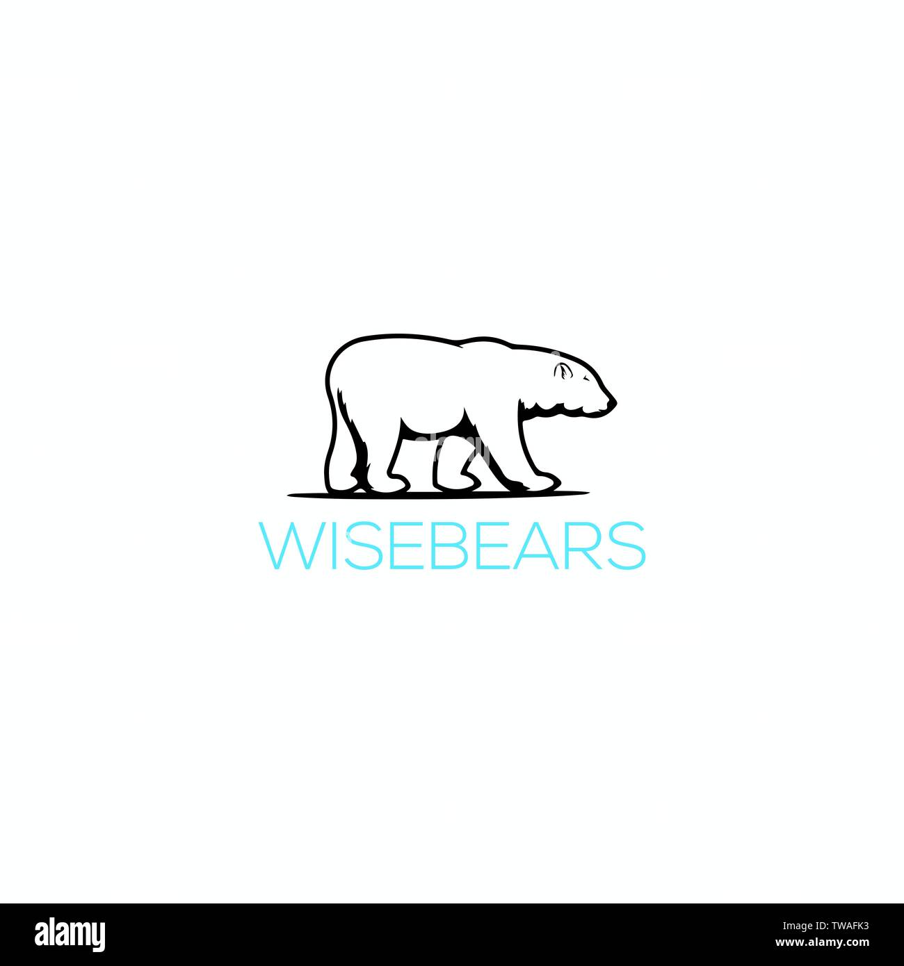 Great and Awesome Bear logo mascot Stock Vector