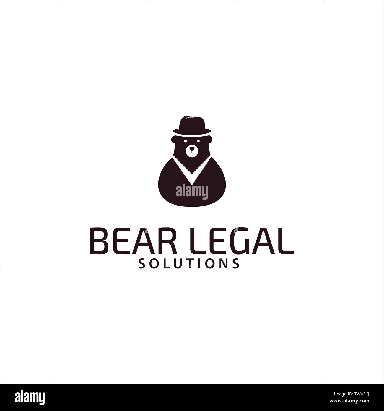 Great and Awesome Bear logo mascot Stock Vector