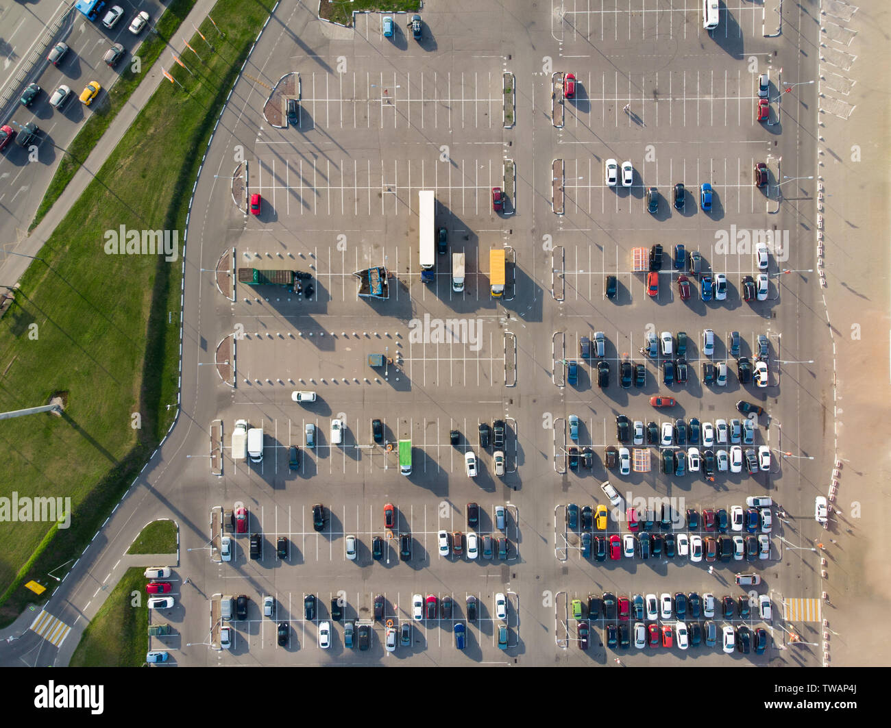 Photo from above ground parking cars Stock Photo Alamy