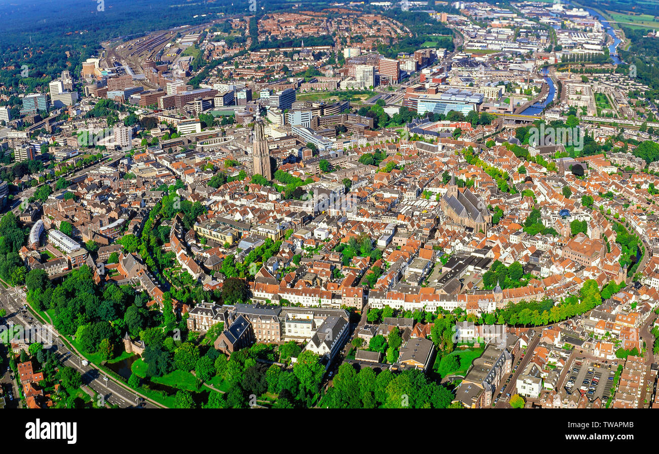 Panorama Aerial of Amersfoort, the Netherlands Stock Photo