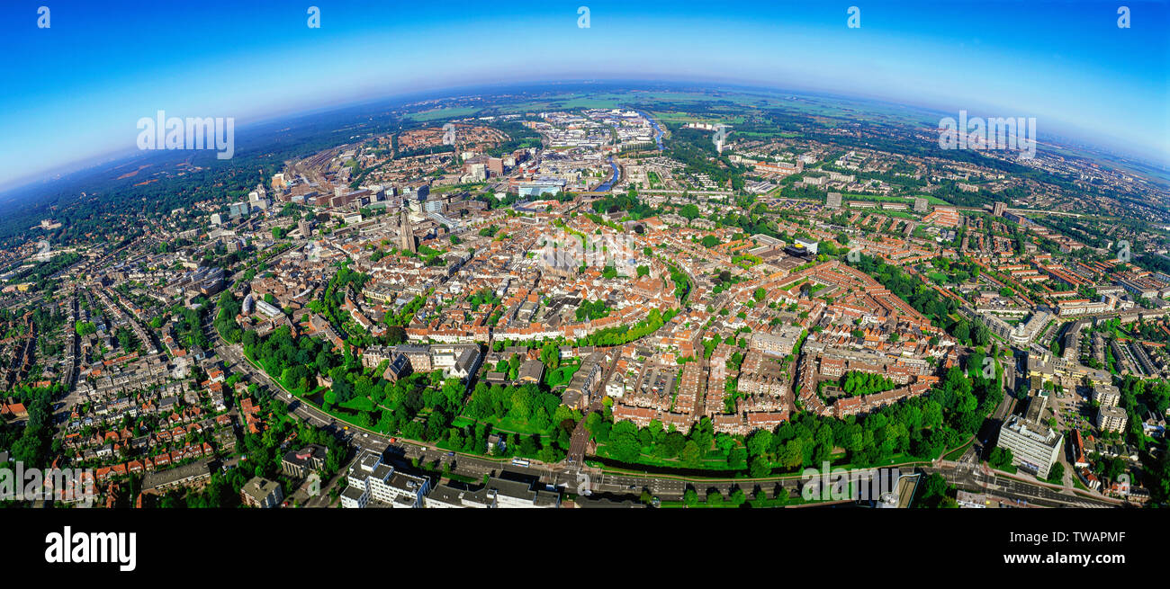 Panorama Aerial of Amersfoort, the Netherlands Stock Photo