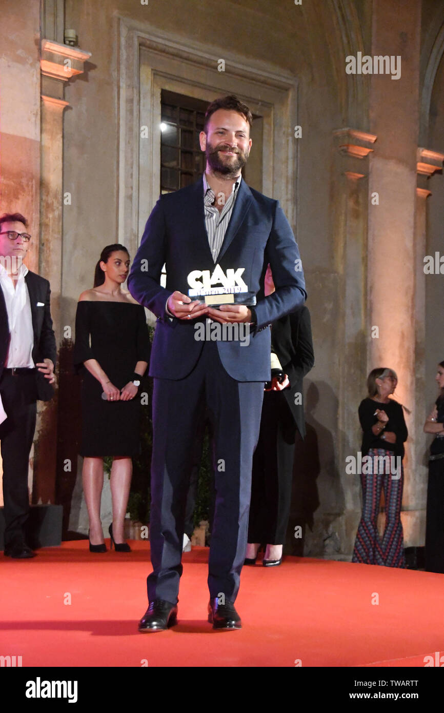 Rome 18 Giu 2019 Link Campus University Ciak d'Oro 2019 Alessandro Borghi best actor - Sulla mia Pelle Credit: Giuseppe Andidero Stock Photo