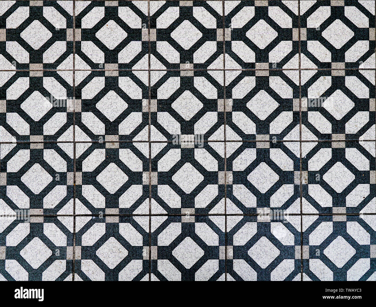 Vintage Tile Floor as Background Stock Photo