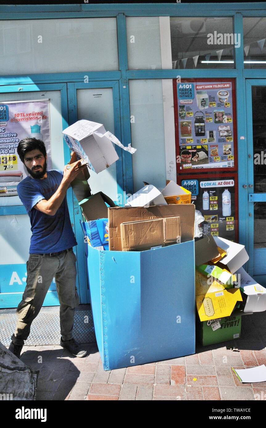 Rubbish Recycling in Istanbul Stock Photo Alamy