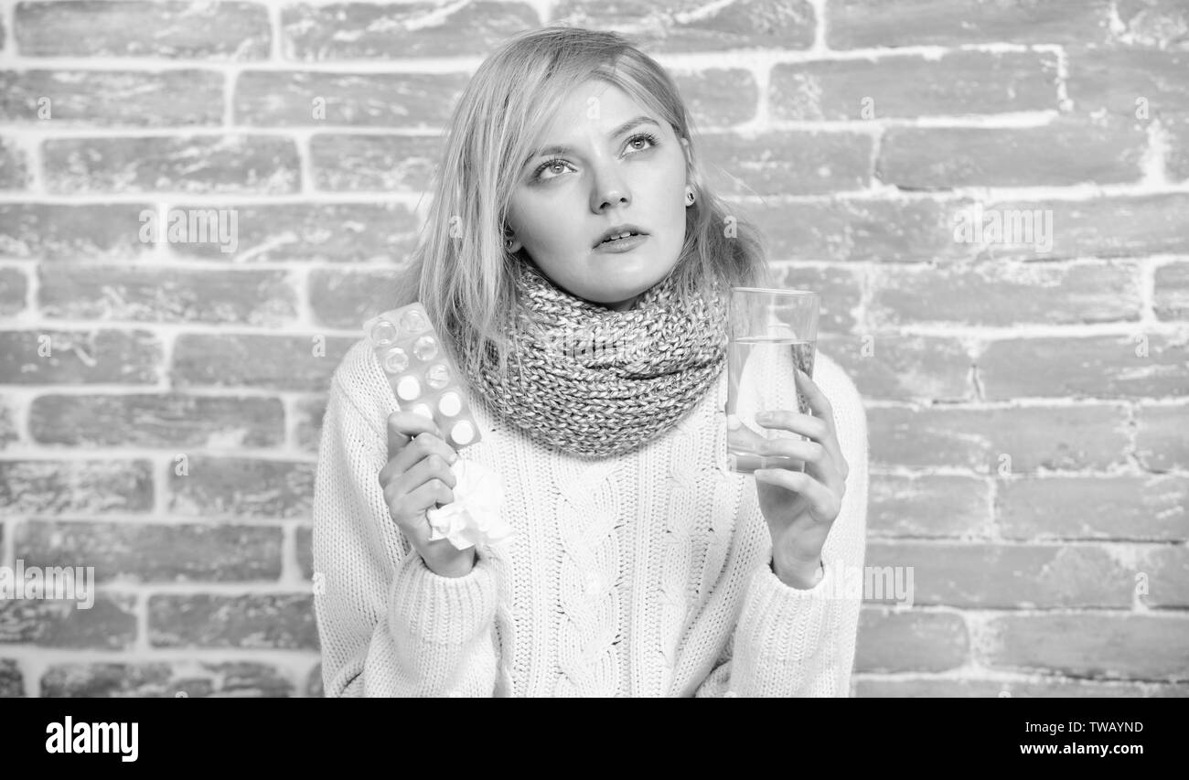 Woman taking vitamin tablets Black and White Stock Photos & Images - Alamy