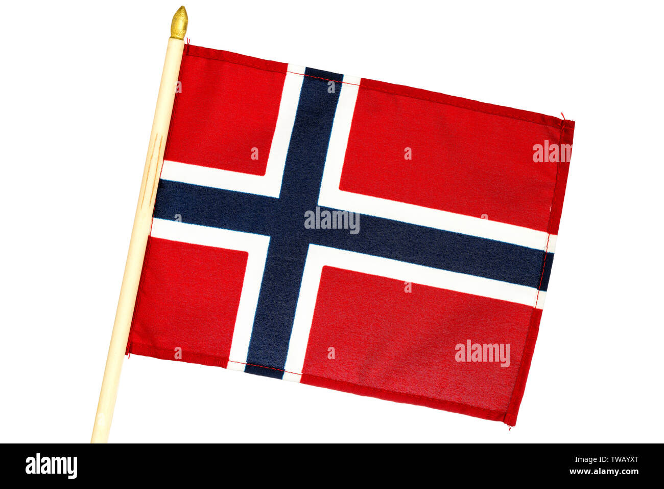 Norway National Flag isolated on white background Stock Photo - Alamy