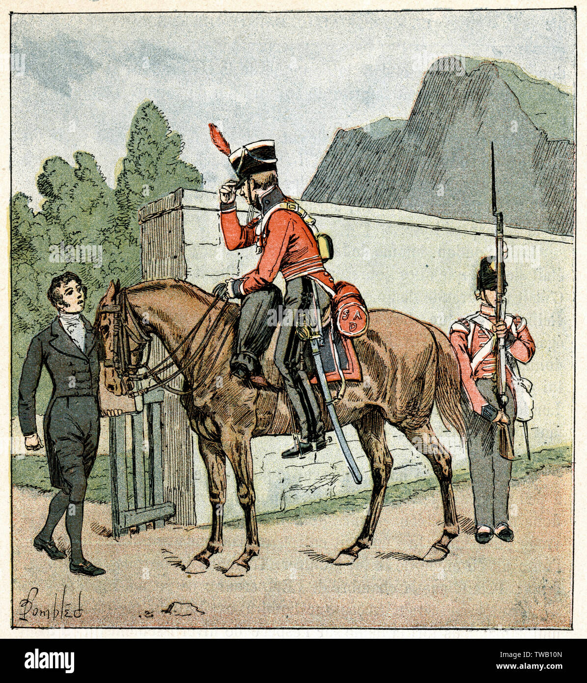 British cavalry Stock Photo