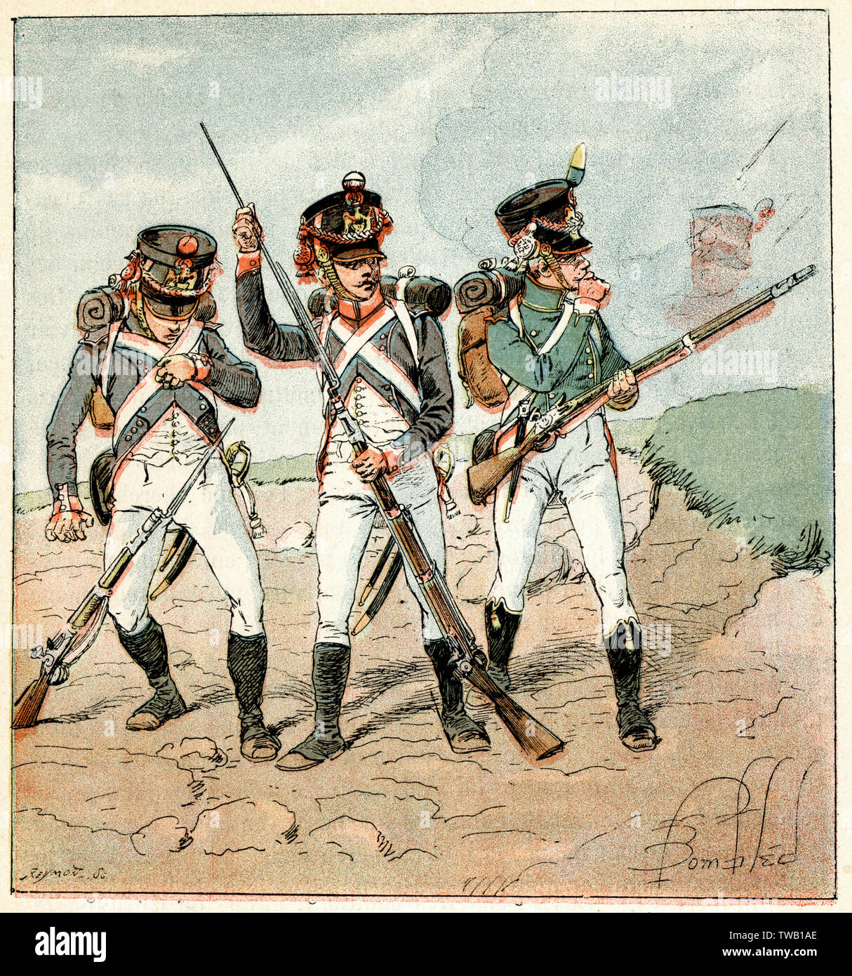 FRENCH INFANTRY/1806 Stock Photo