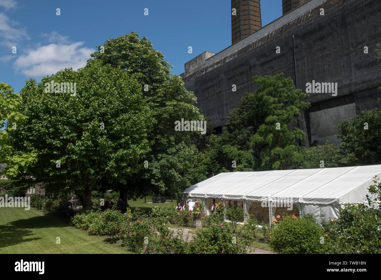 Trinity Hospital Almshouses, Greenwich south London UK The private gardens. HOMER SYKES Stock Photo