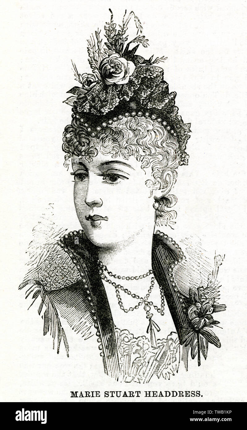 Marie Stuart Headdress 1886 Stock Photo