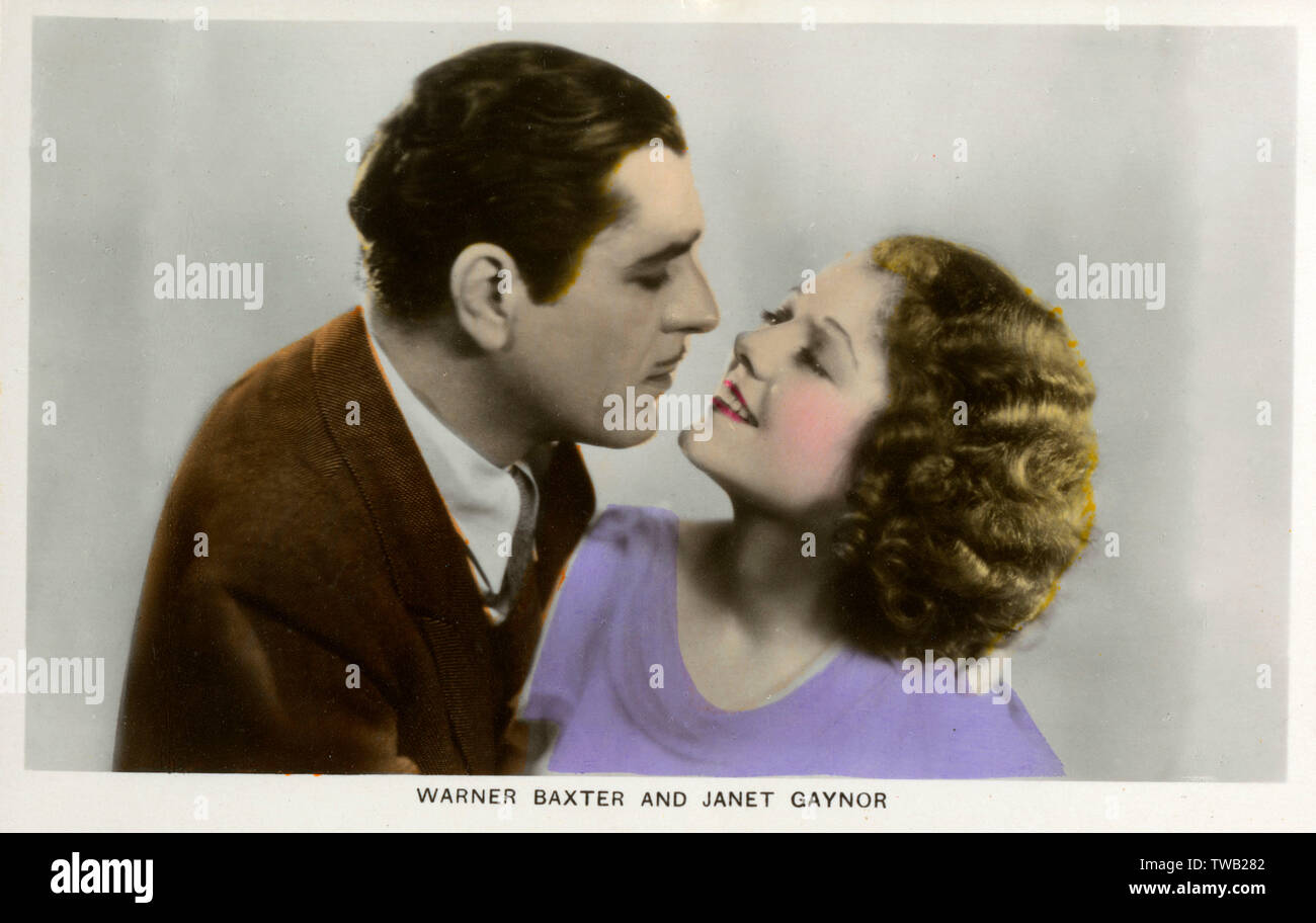 Warner Baxter and Janet Gaynor Stock Photo