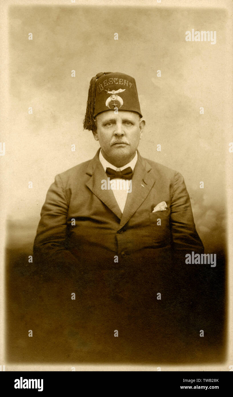 A Shriner Mason of the Crescent Lodge Stock Photo