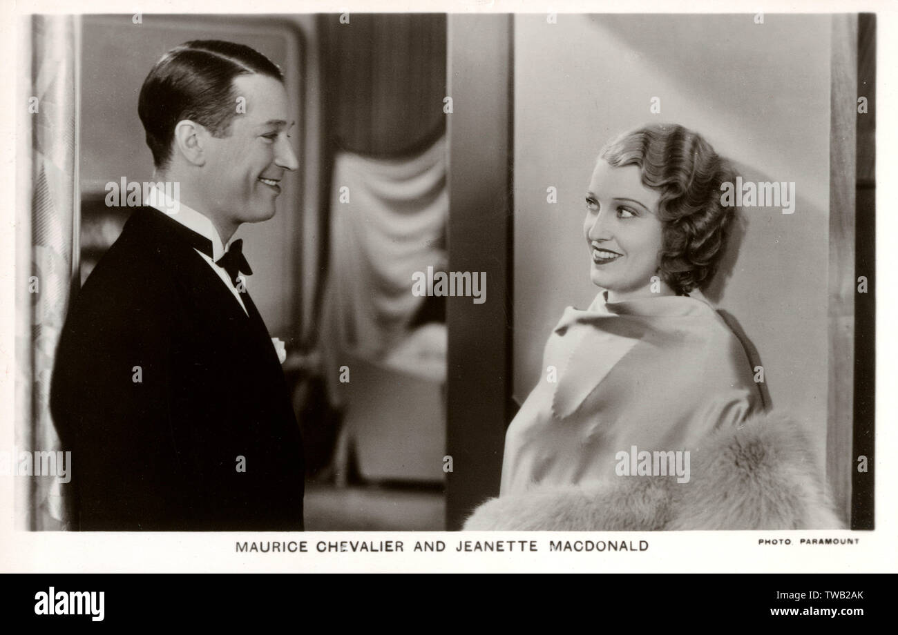 Maurice Chevalier and Jeanette Macdonald - One Hour With You Stock Photo