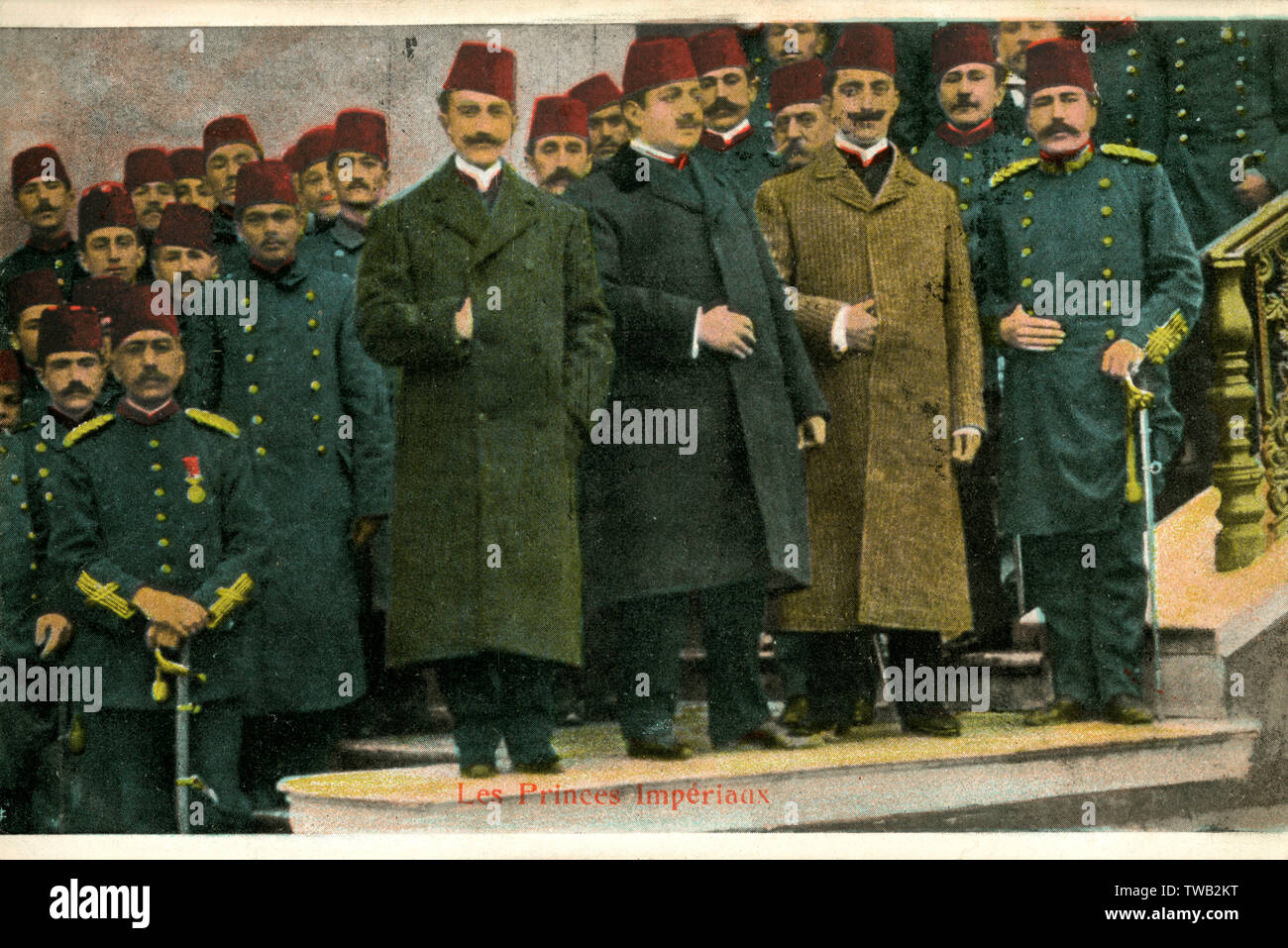 The Imperial Princes - Sons of Sultan Mehmed V Resad Stock Photo