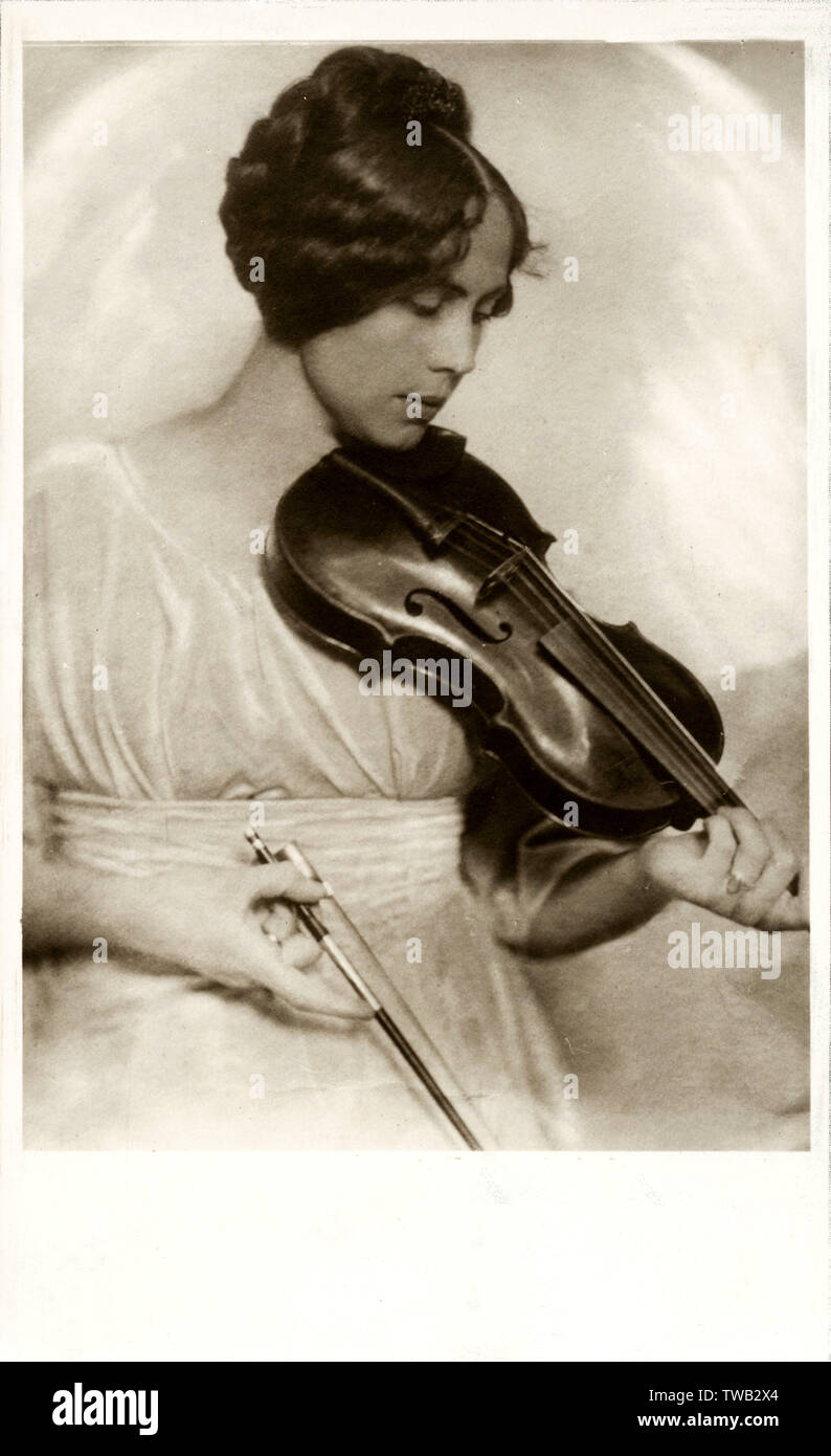 German Violinist - Hilde Elgers Stock Photo
