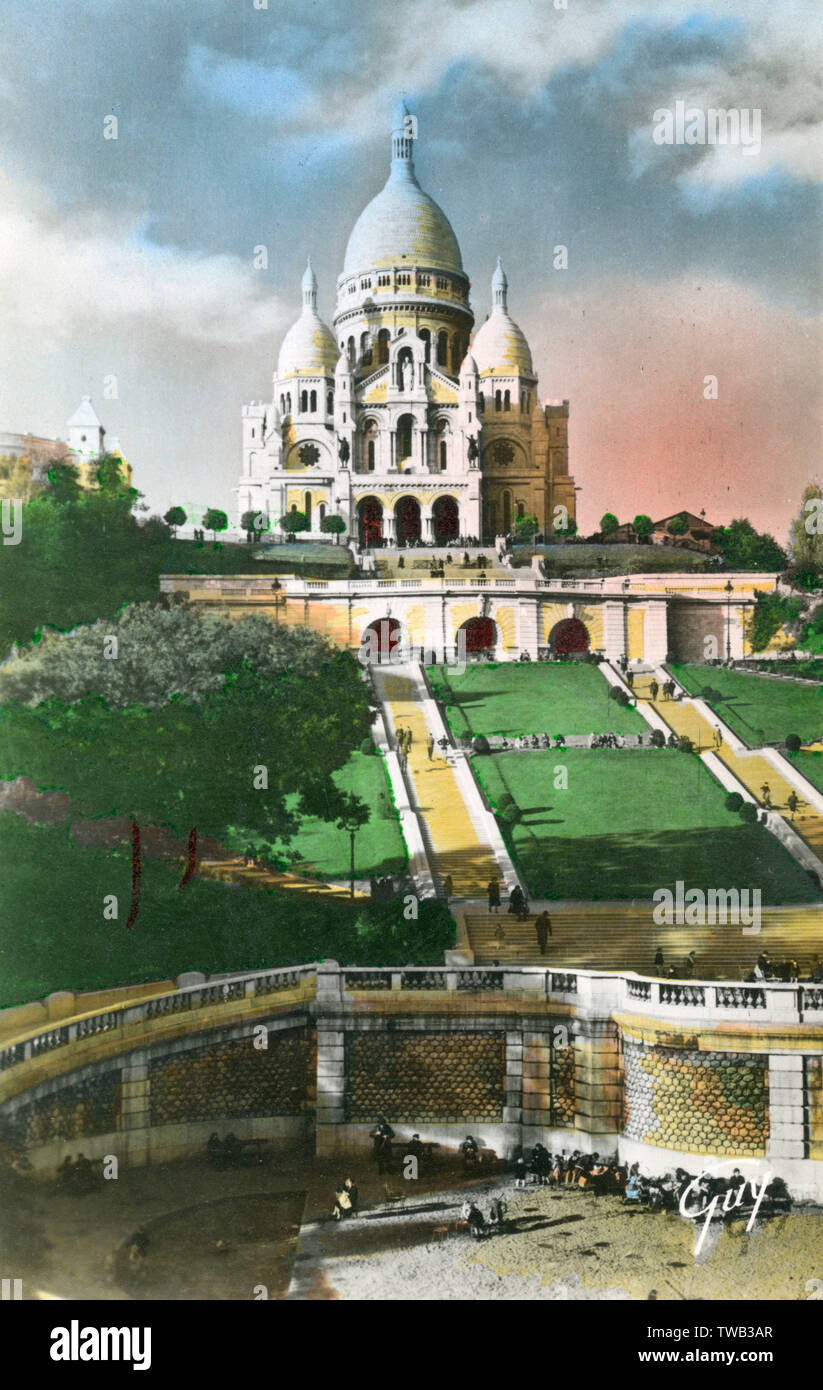 Paris, France - Basilique de Sacre-Coeur de Montmartre Stock Photo