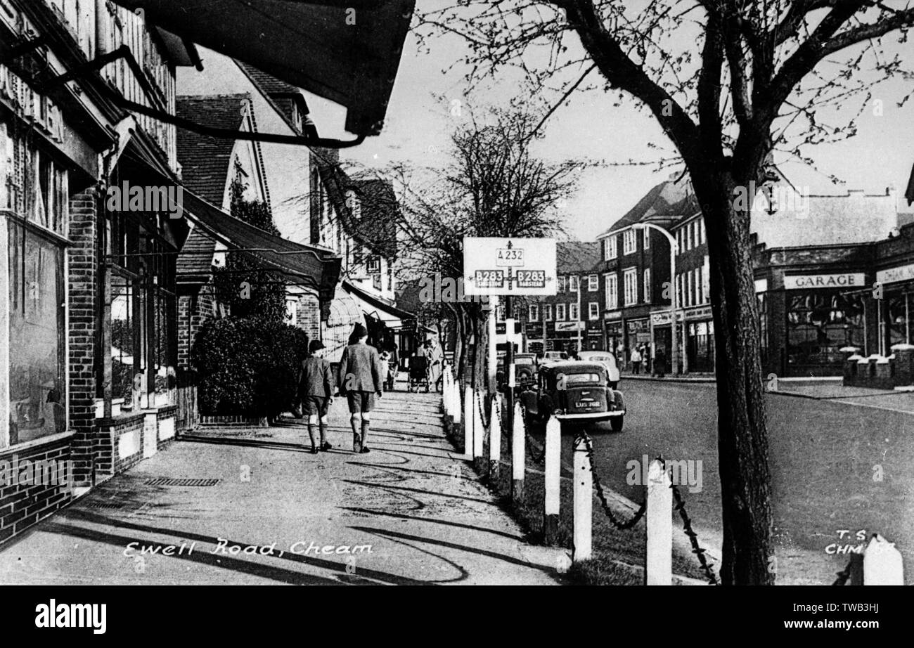 Ewell Road, Cheam, Surrey Stock Photo Alamy