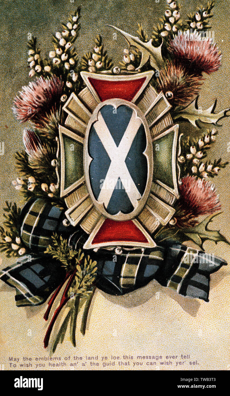 Emblems of Scotland Stock Photo