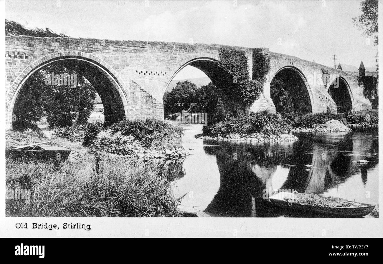 View of the Old Bridge, Stirling, Scotland Stock Photo