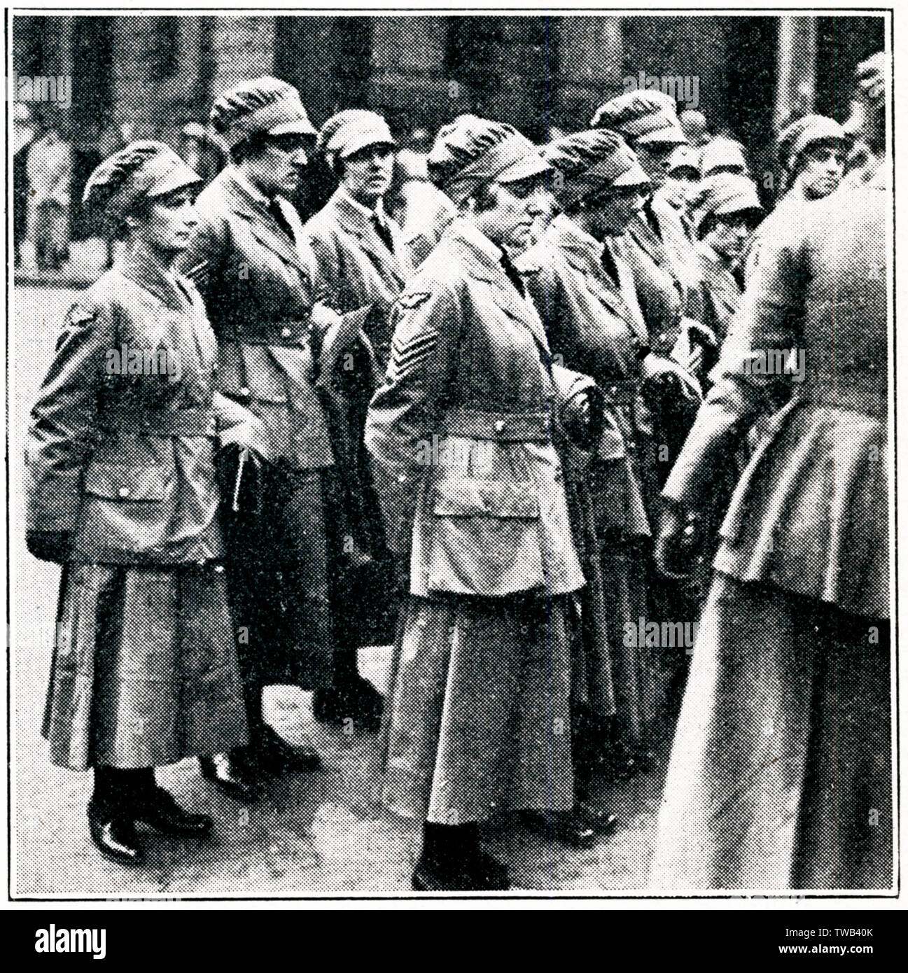 Peace Day Celebrations -  Women's Royal Air Force WWI Stock Photo