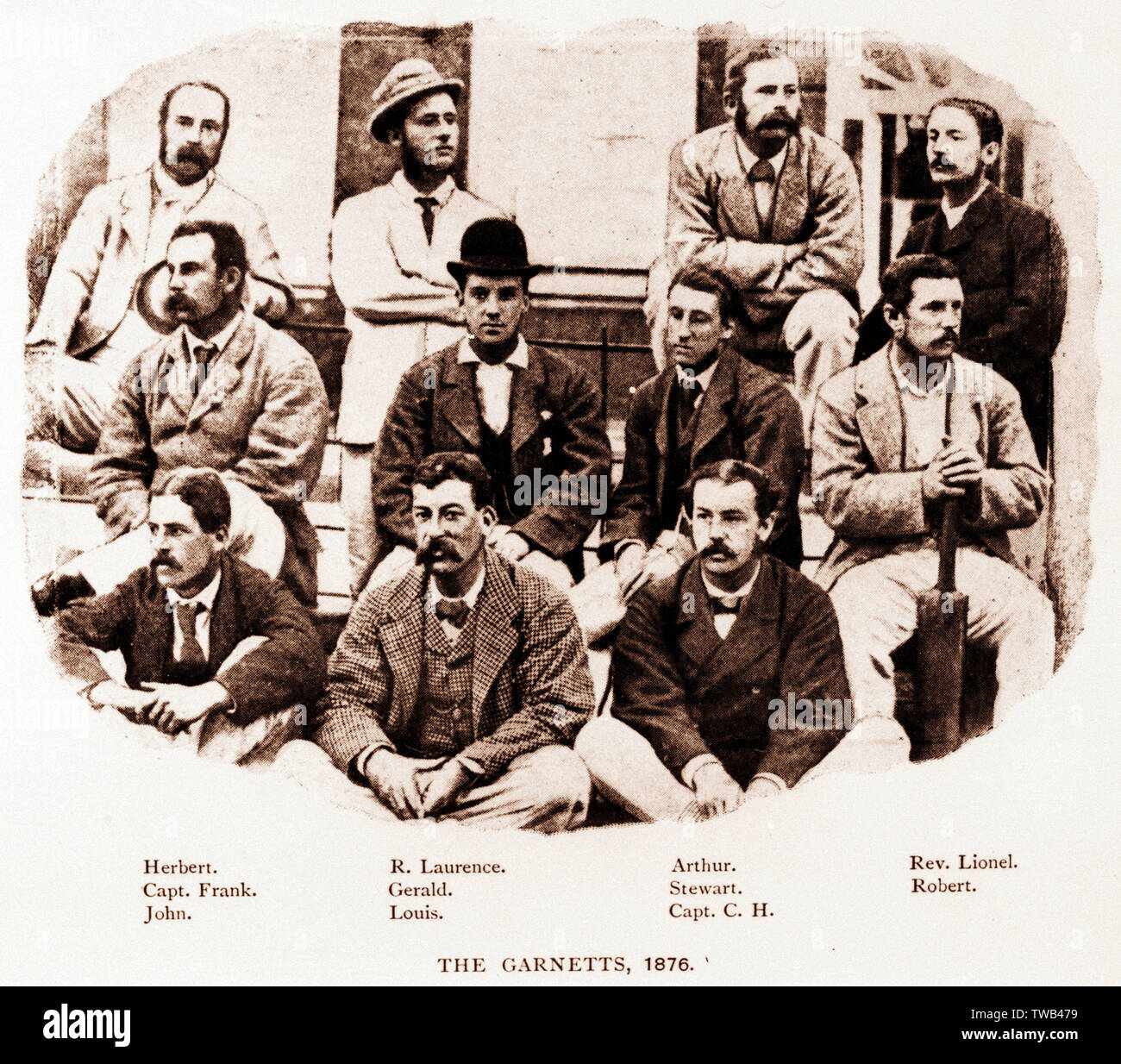 Garnett Family Cricket Team, 1876 Stock Photo