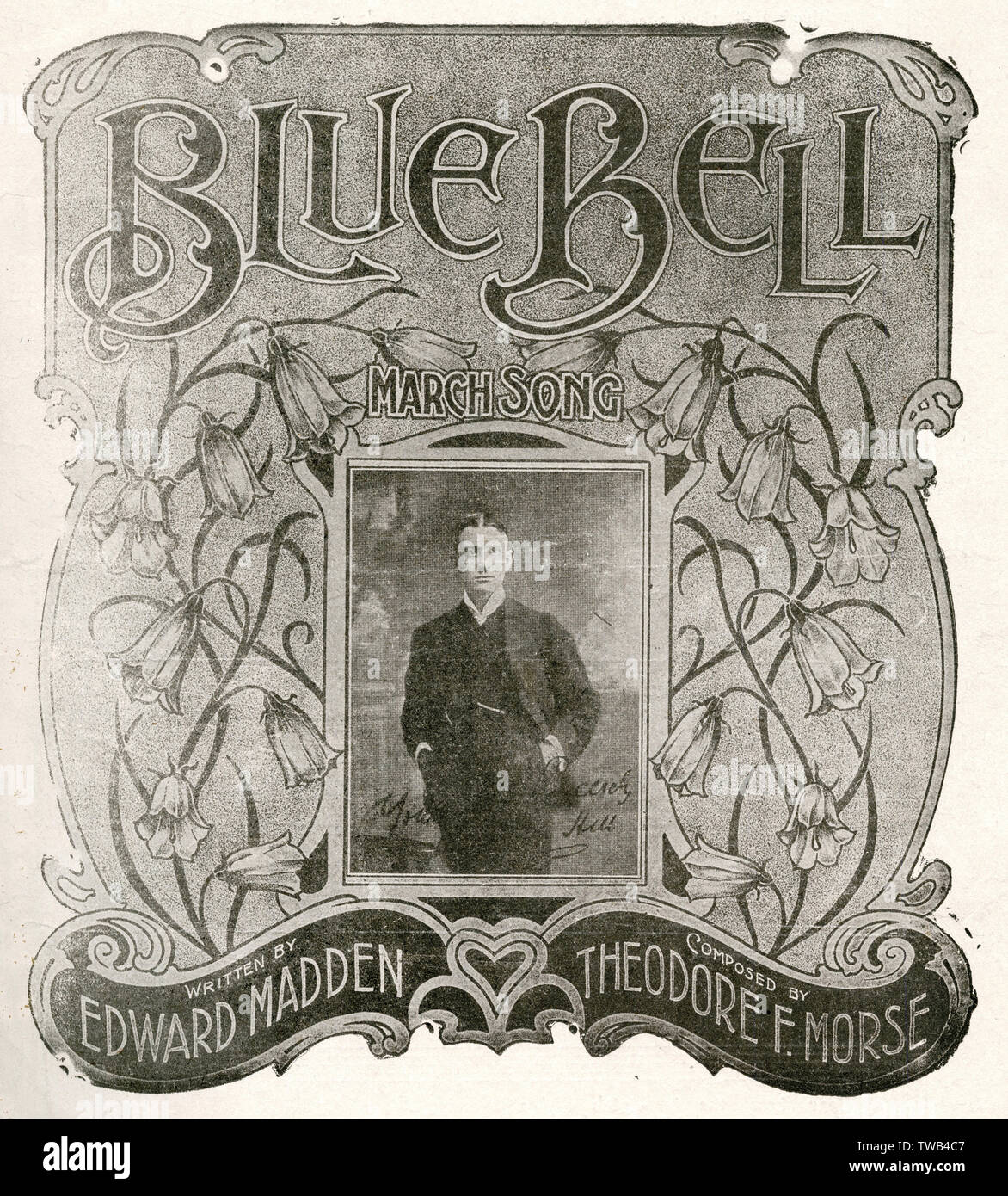 Music cover, Blue Bell, march song Stock Photo