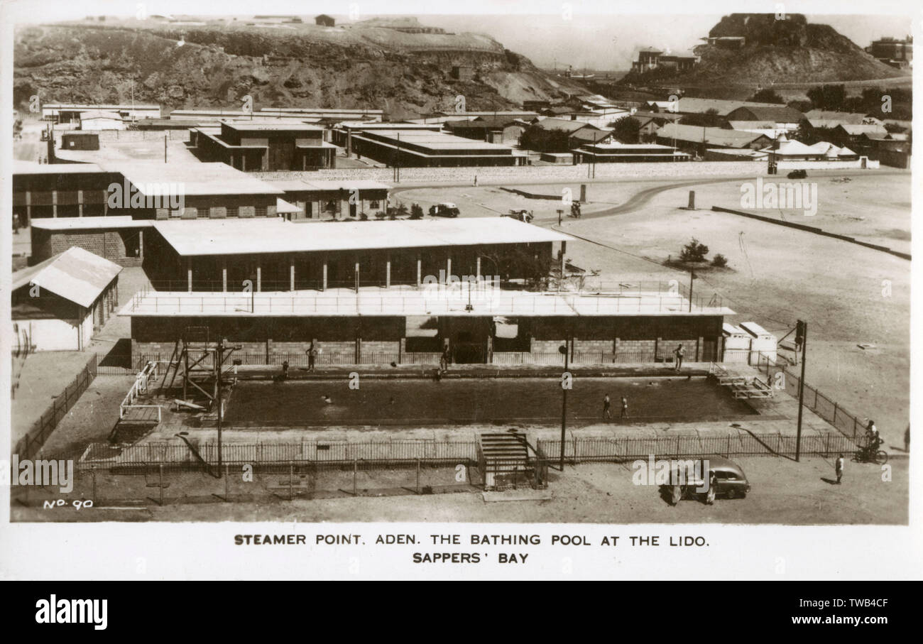 Steamer Point, Aden, Yemen Bathing Pool at the Lido Stock Photo Alamy