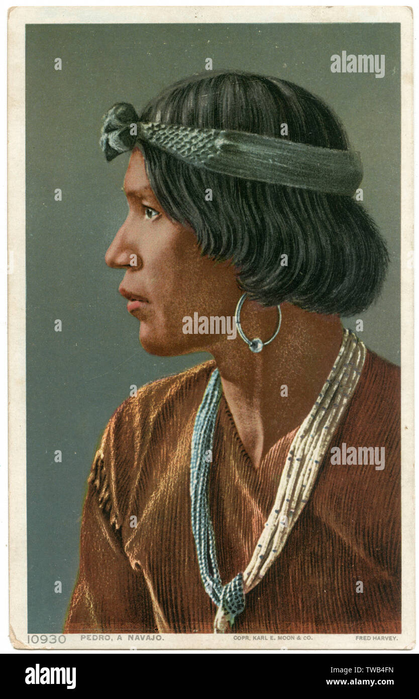Pedro, a Navajo Indian from North Arizona, USA Stock Photo