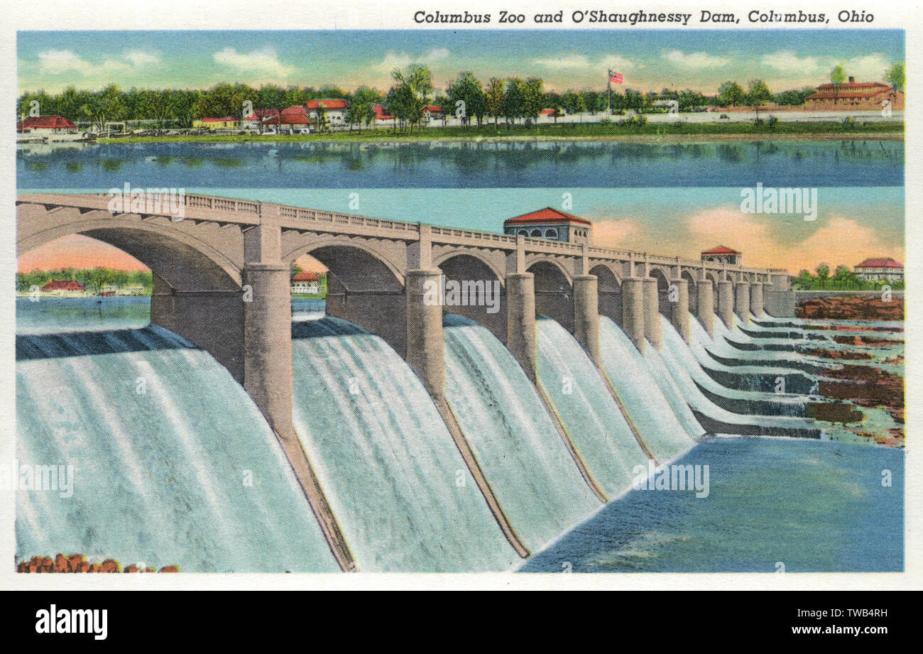 Zoo and O'Shaughnessy Dam, Columbus, Ohio, USA Stock Photo Alamy