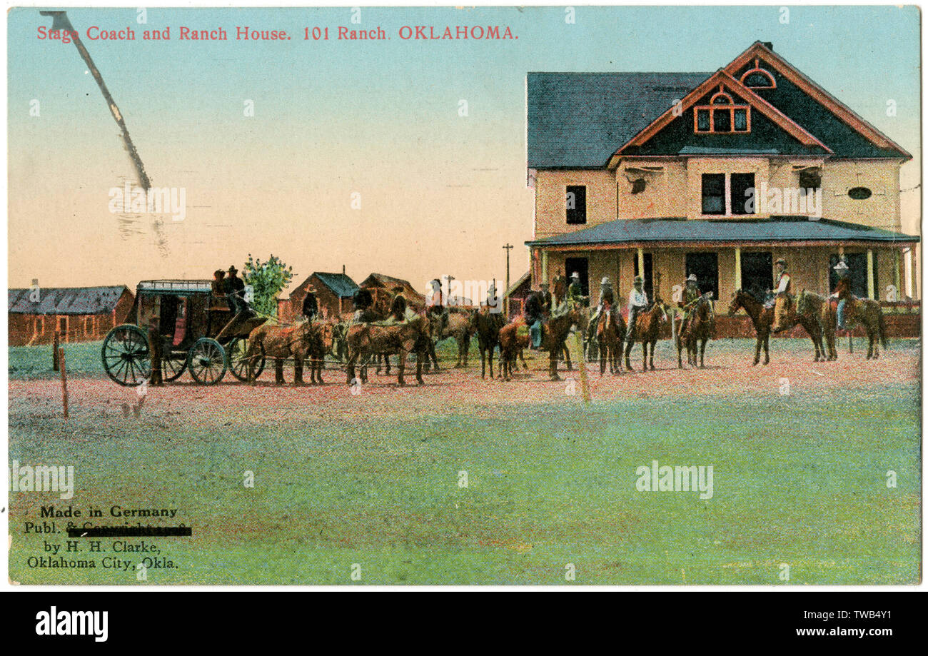 Stagecoach outside 101 Ranch House, Oklahoma, USA Stock Photo