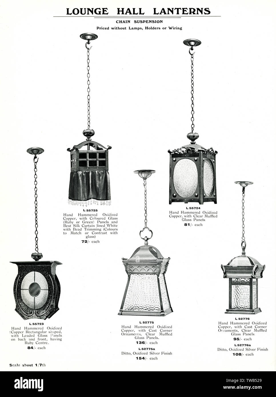 Electric Light Fixtures catalogue, Lounge Hall Lanterns Stock Photo Alamy