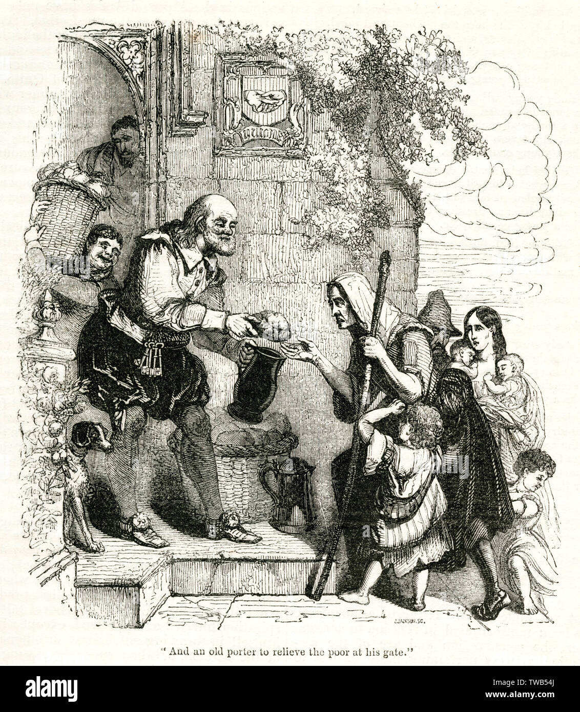 The Porter At A Rich Man S House Giving Food And Drink To Poor People To Illustrate A Line From An Old Song Quot An Old Porter To Relieve The Poor Quot Date 16th Century The Porter At A Rich Man S House Giving Food And Drink To Poor People To Illustrate A Line From An Old Song Quot An Old Porter To Relieve The Poor Quot Date 16th Century