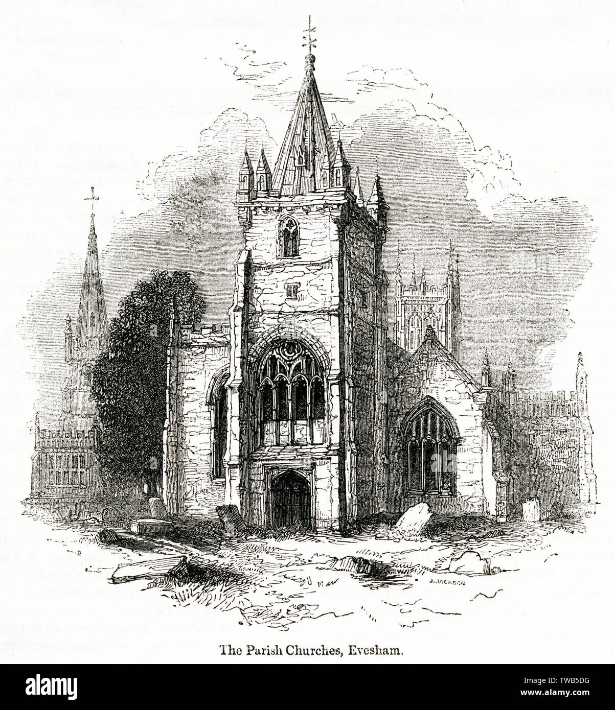 Parish churches of Evesham, Worcestershire Stock Photo